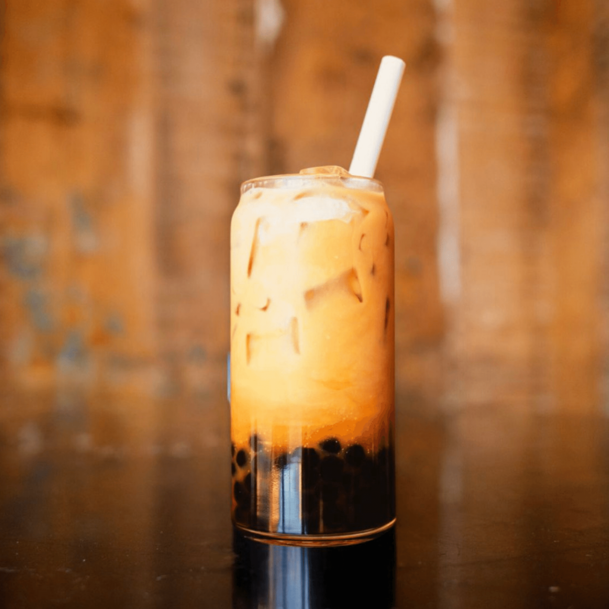 Iced coffed infused boba drink
