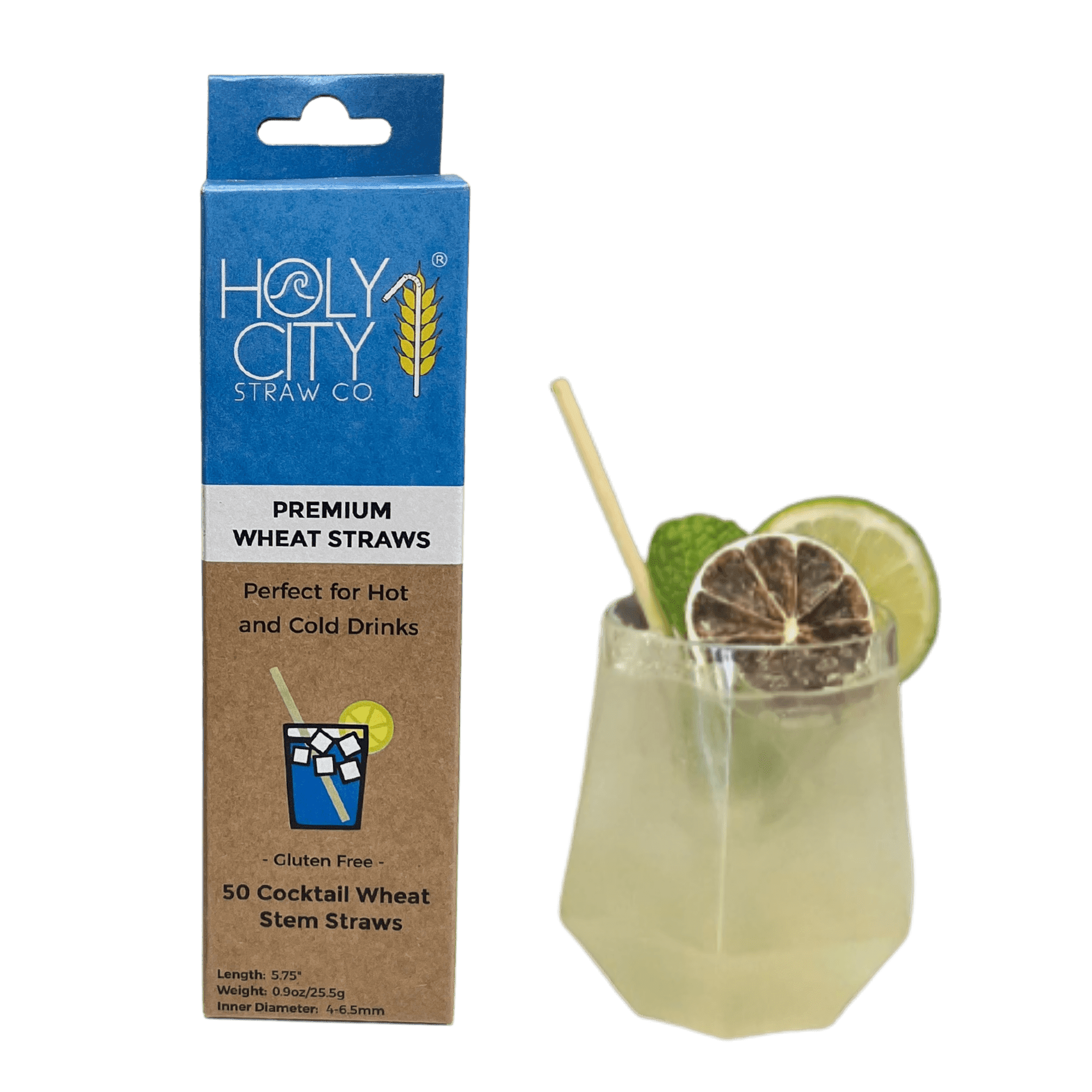 Cocktail Wheat Stem Drinking 50ct Front