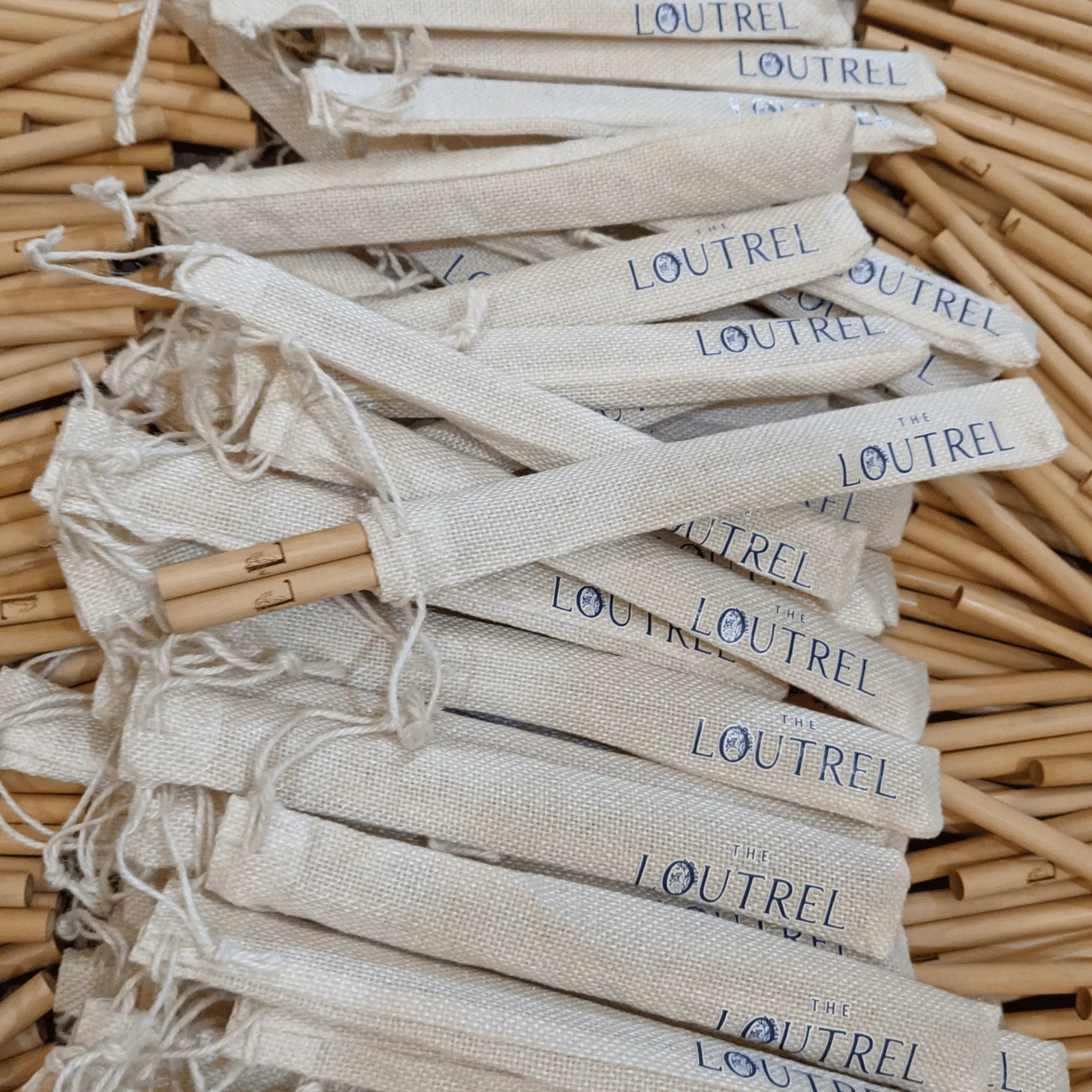 The Loutrel pouches on display