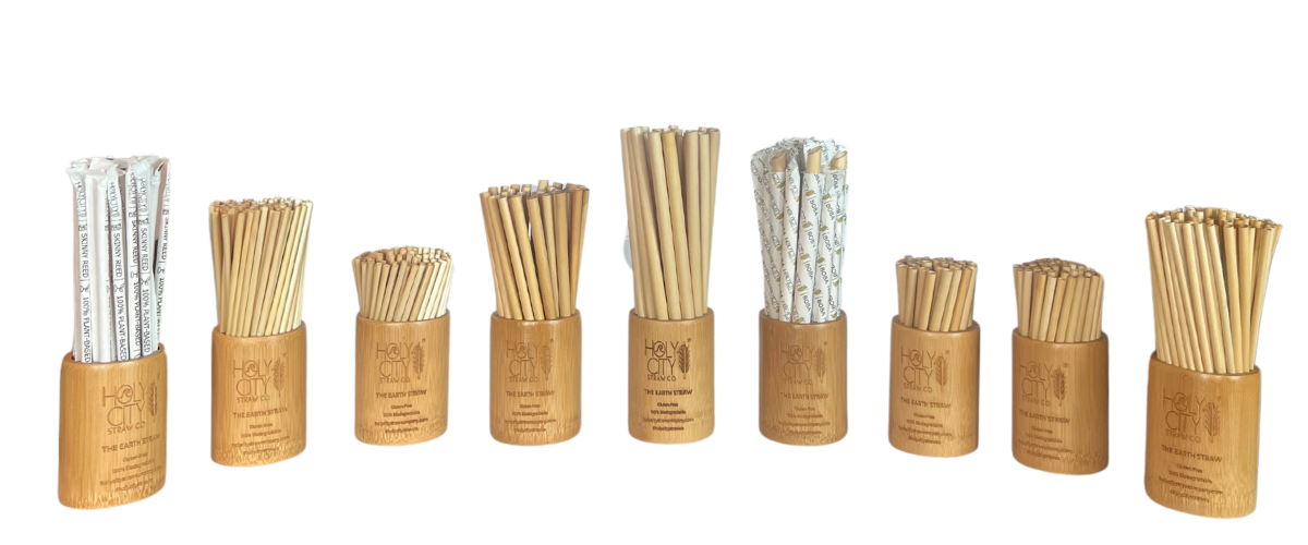 Bamboo Straw Holder