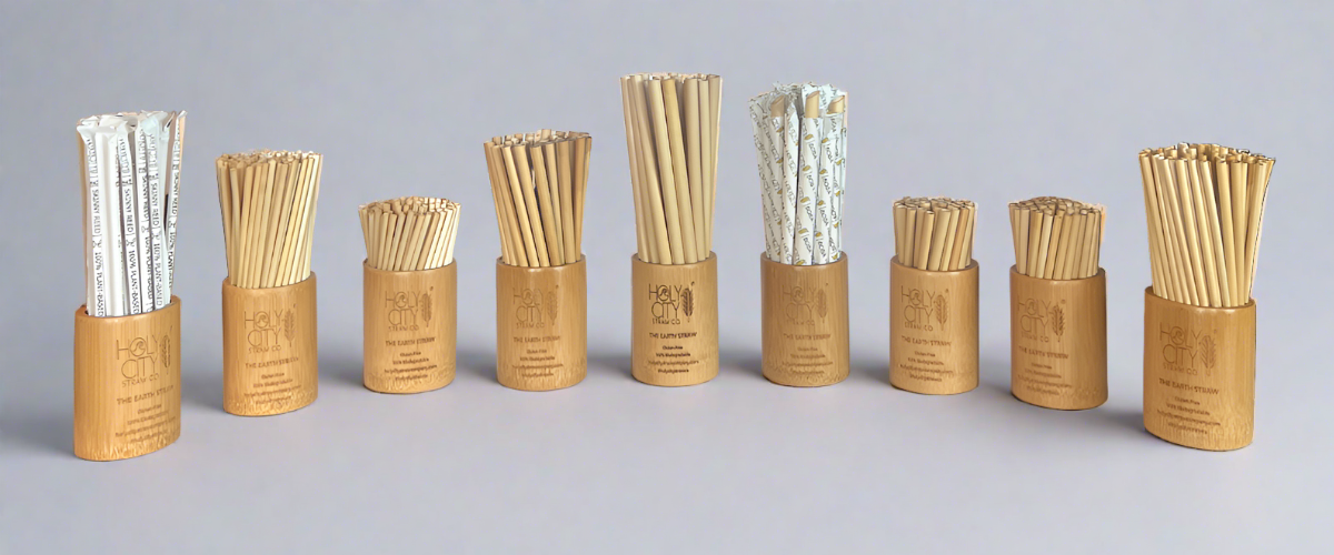 Bamboo Straw Holder