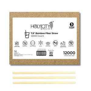 7.9" Bamboo Fiber Straw | 6mm - Holy City Straw Company