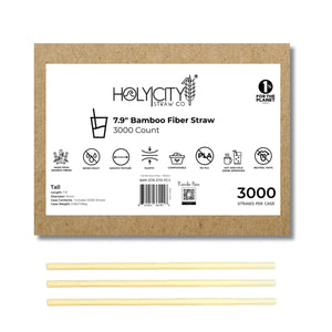 7.9" Bamboo Fiber Straw | 6mm - Holy City Straw Company