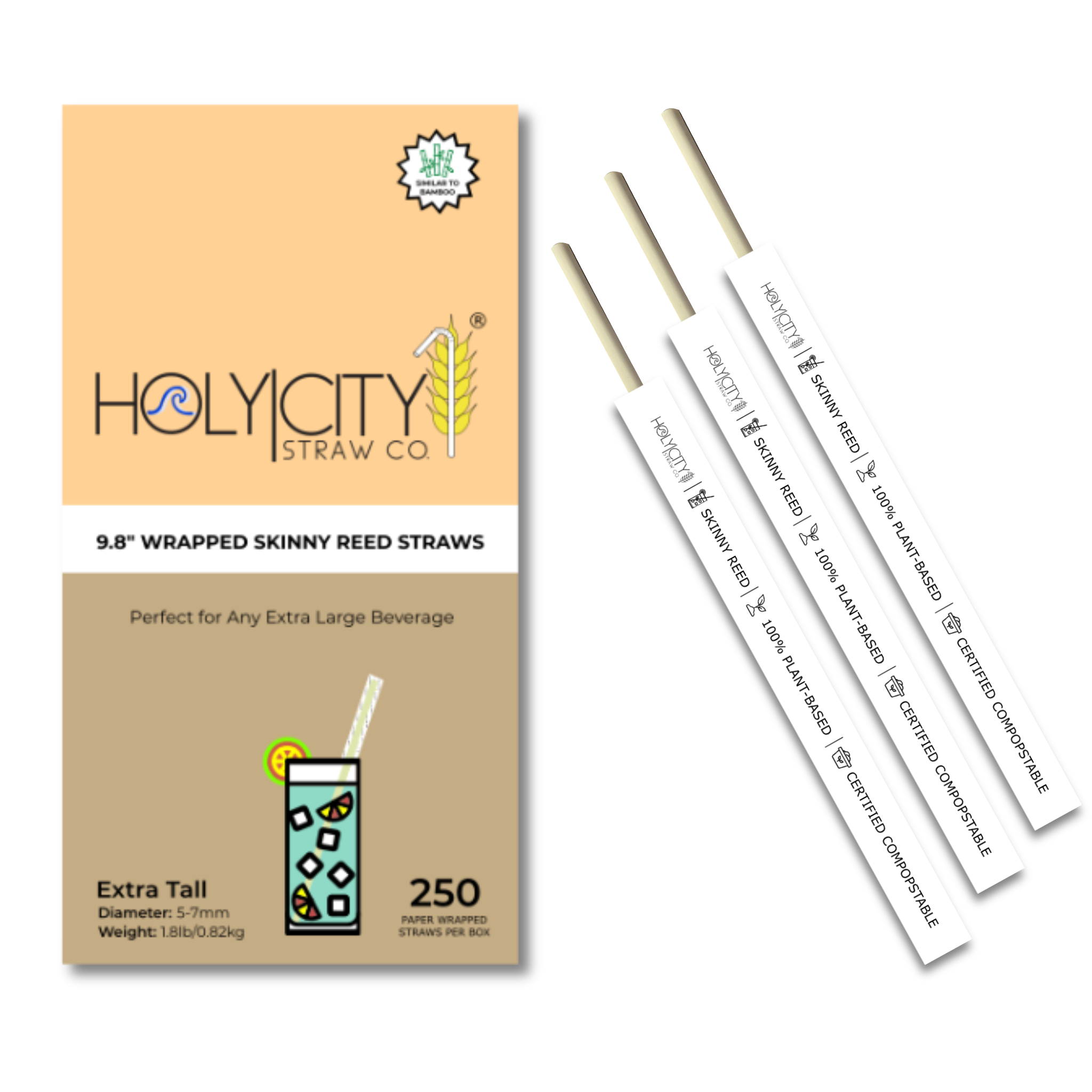 Product display for Holy City Straw Co.'s 