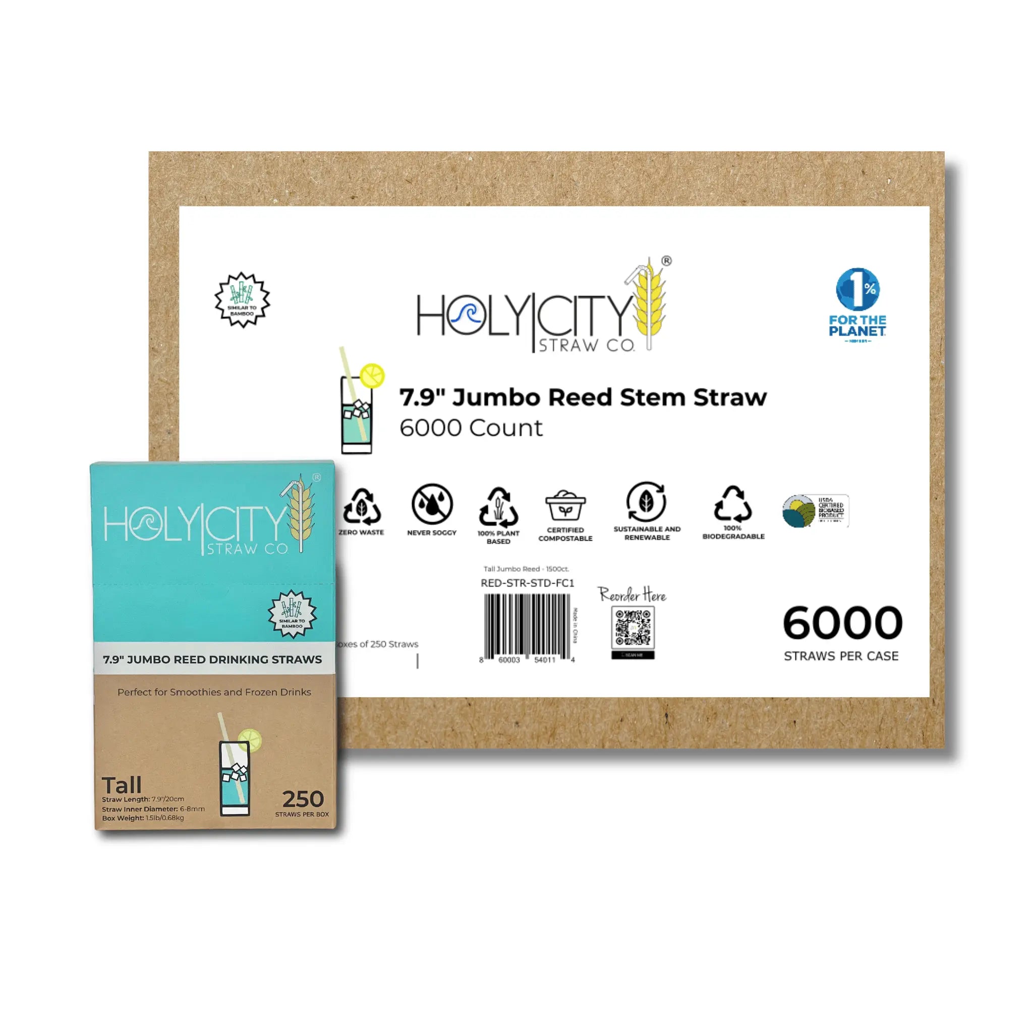 Brown Straw Reed Shop Reed Straws | Sustainable & Certified Compostable – Holy City ...