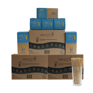 9000 count super case containing 18 boxes of 500 count boxes of Holy City Tall Wheat Straws