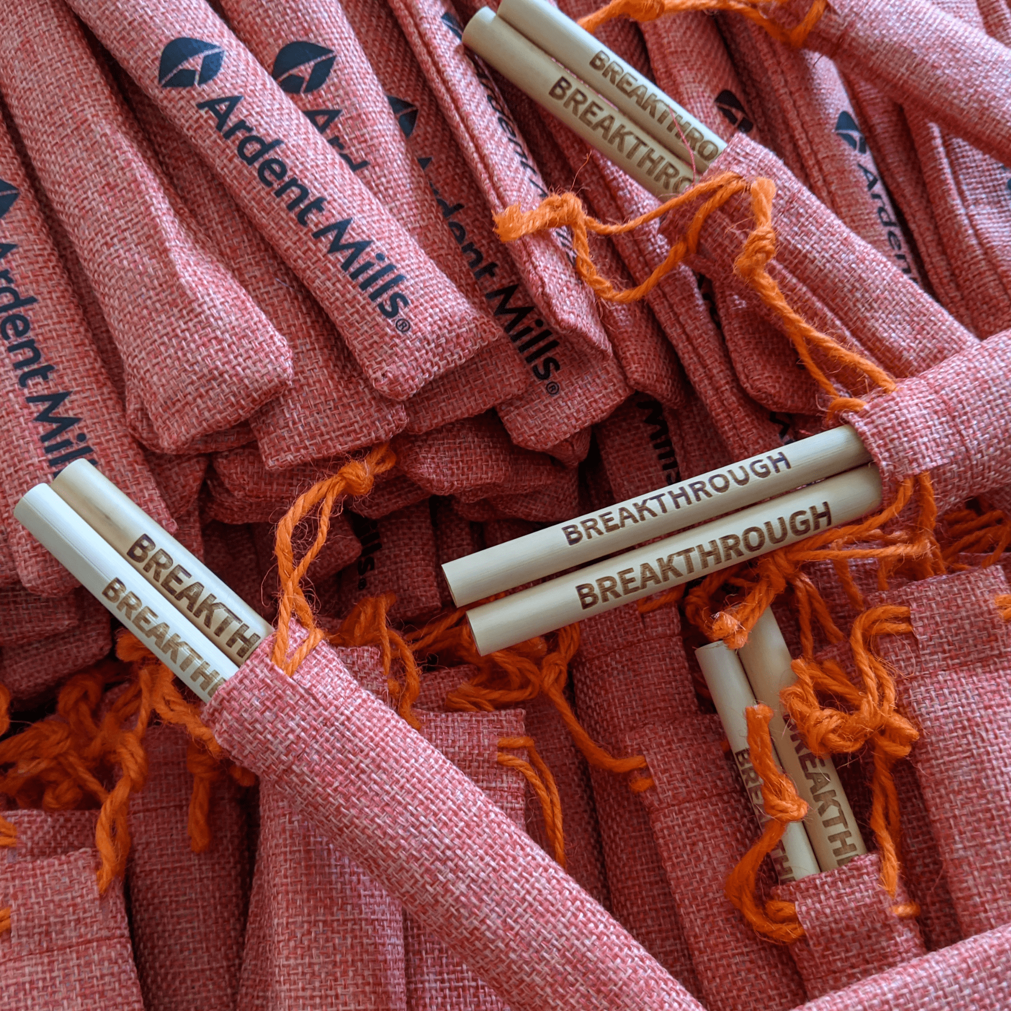 Ardent Mills branded pouches with Breakthrough straws
