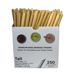 Custom Angled Reed Stem Straw 250 Count Front