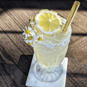 Holy City Straw Company Cocktail Reed Straw in Lemonade