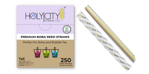 Wrapped Boba Reed Straws | Sample