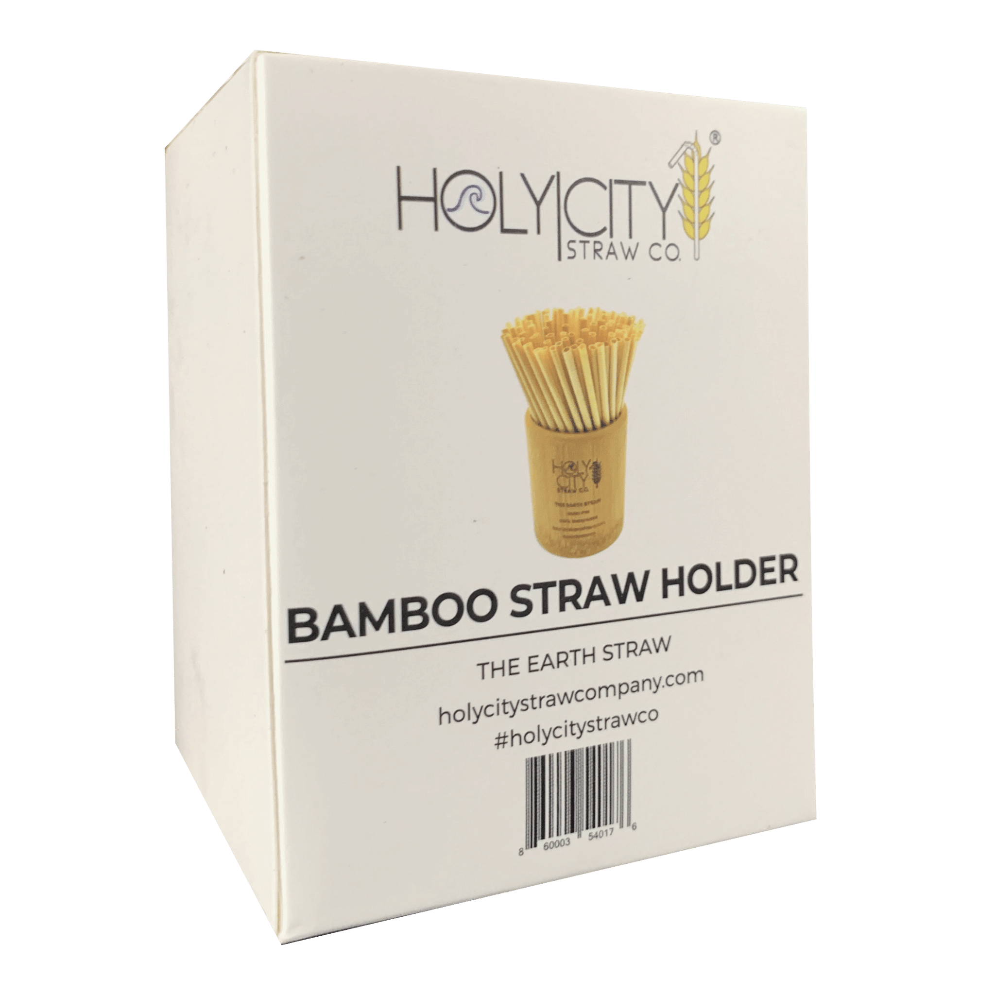 Holy City Straw Company Branded small Bamboo Straw Holder Box