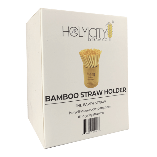 Holy City Straw Company Branded small Bamboo Straw Holder Box