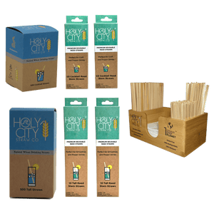 Premium Home Bar Starter Reed and Wheat Straw Package Left