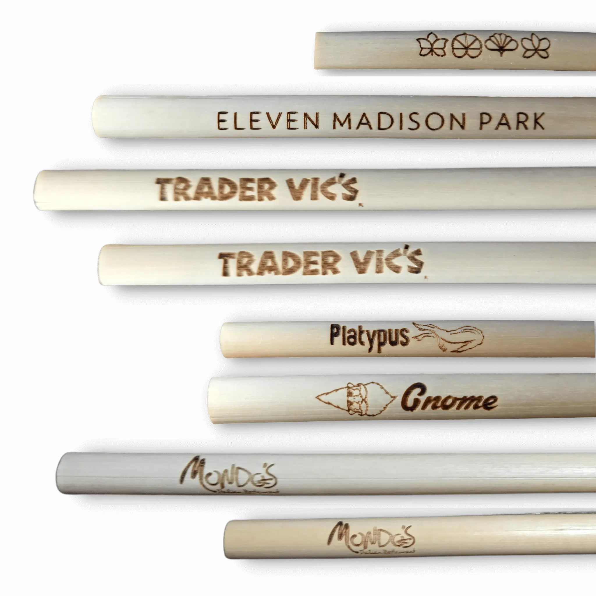 restaurant engraved series of engraved drinking straws